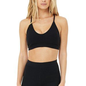 Alo Ribbed Blissful Bra Black